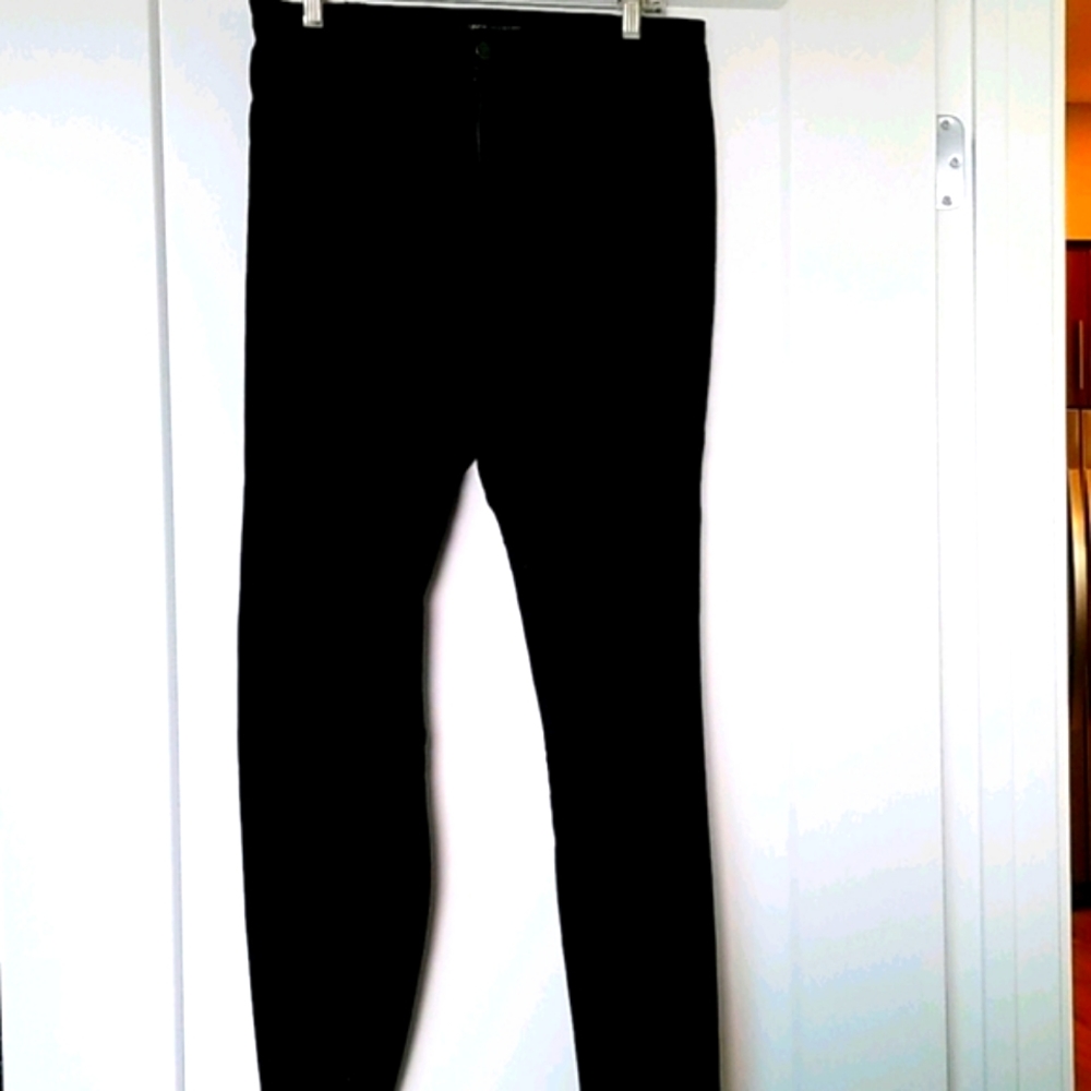 Zara Join Life Skinny Ripped Black Denim Jeans Size 14
